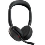 Jabra Evolve2 65 Flex Wireless Stereo Headset (Microsoft Teams) – 26699-999-999-01 – Bluetooth, 98.4 ft, 20 Hz - 20 kHz, On-ear, Binaural, MEMS Noise Cancelling Mic