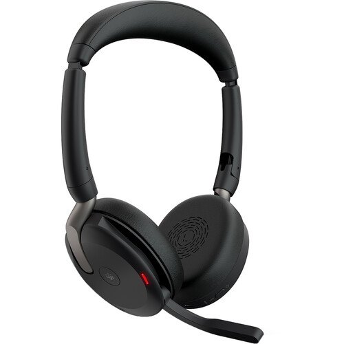 Jabra Evolve2 65 Flex Wireless Stereo Headset (Microsoft Teams) – 26699-999-999-01 – Bluetooth, 98.4 ft, 20 Hz - 20 kHz, On-ear, Binaural, MEMS Noise Cancelling Mic