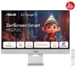 ASUS ZenScreen 27in 4K USB-C Smart Monitor (MS27UC) - UHD (3840 x 2160) IPS, 99% sRGB, Google TV, Harman Kardon Speakers, USB-C 90W PD, USB Hub, Wireless Display, Netflix and YouTube, 3 yr warranty