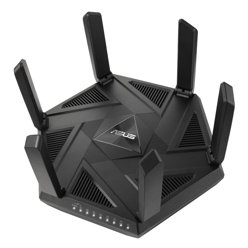 RT-AXE7800 ASUS RT-AXE7800 TRI-BAND WIFI 6E (802.11AX) ROUTER, 6GHZ BAND, ASUS SAFE BROWSING, UPGRADED NETWORK SECURITY, INSTANT GUARD, BUILT-IN VPN FEATURES, FREE PARENTAL CONTROLS, 2.5G PORT, AIMESH SUPPORT - Image 1