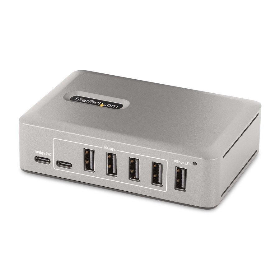 10G8A2CS-USB-C-HUB StarTech.com 10G8A2CS-USB-C-HUB interface hub USB 3.2 Gen 2 (3.1 Gen 2) Type-C 10000 Mbit/s Gray - Image 1