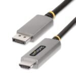 StarTech.com 133DISPLAYPORTHDMI21 video cable adapter 78.7" (2 m) DisplayPort HDMI Black, Silver