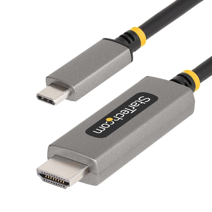 134B-USBC-HDMI211M StarTech.com 134B-USBC-HDMI211M video cable adapter 39.4" (1 m) USB Type-C HDMI Type A (Standard) Gray - Image 1