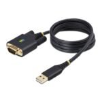 StarTech.com 1P3FFCB-USB-SERIAL serial cable Black 39.4" (1 m) USB Type-A RS-232