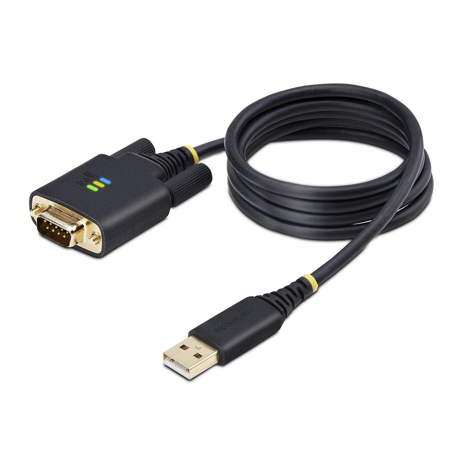 1P3FFCB-USB-SERIAL StarTech.com 1P3FFCB-USB-SERIAL serial cable Black 39.4" (1 m) USB Type-A RS-232 - Image 1