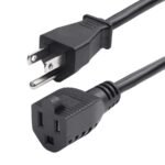 StarTech.com 231A-8A00-POWER-CORD power cable Black 118.1" (3 m) NEMA 5-15P NEMA 5-15R