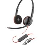 HP Poly Blackwire 3210 Monaural USB-C Headset +USB-C/A Adapter (Bulk)