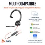 HP Poly Blackwire 3315 Monaural USB-C Headset +3.5mm Plug +USB-C/A Adapter
