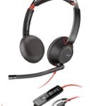 HP Poly Blackwire 5220 Stereo USB-C Headset +3.5mm Plug +USB-C/A Adapter