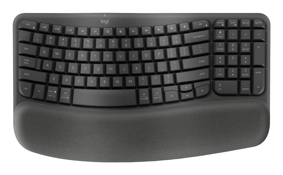 920-012058 Logitech Wave Keys for Business keyboard Office RF Wireless + Bluetooth QWERTY English Graphite - Image 1
