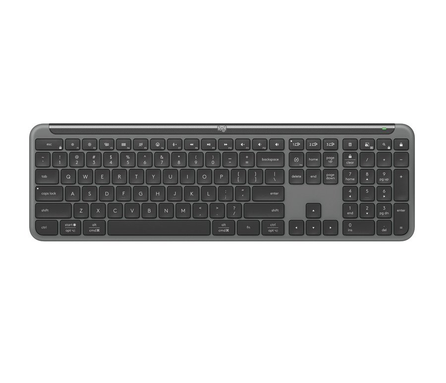 920-012424 Logitech Signature Slim K950 keyboard Office RF Wireless + Bluetooth QWERTY English Graphite - Image 1