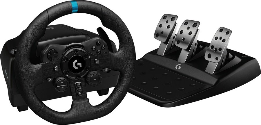 941-000147 Logitech G 941-000147 Gaming Controller Black USB Steering wheel + Pedals PC, PlayStation 4, PlayStation 5 - Image 1