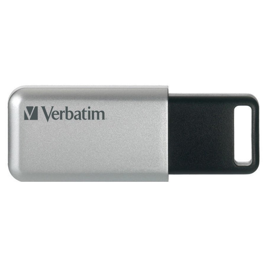 98665 Verbatim Secure Pro USB flash drive 32 GB USB Type-A 3.2 Gen 1 (3.1 Gen 1) Silver - Image 1