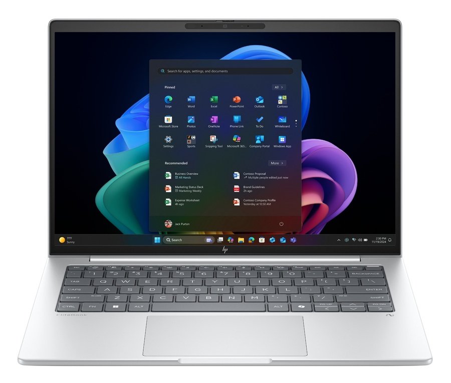 BH3G5UT#ABA HP EliteBook 8 G1i 16 inch Notebook Next Gen AI PC Wolf Pro Security Edition Intel Core Ultra 7 258V 16" WUXGA Silver - Image 1