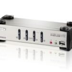 ATEN CS1734B KVM switch Rack mounting Black, Gray