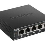 D-Link DGS-1005P Unmanaged L2 Gigabit Ethernet (10/100/1000) Power over Ethernet (PoE) Black