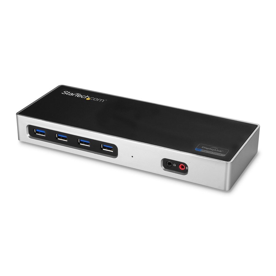 DK30A2DH StarTech.com DK30A2DH laptop dock/port replicator Wired USB 3.2 Gen 1 (3.1 Gen 1) Type-C Black, Silver - Image 1