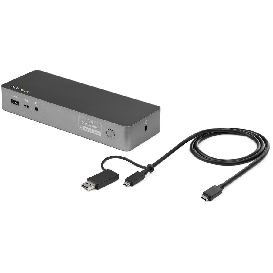 DK30C2DPPD StarTech.com DK30C2DPPD laptop dock/port replicator Wired USB 3.2 Gen 1 (3.1 Gen 1) Type-C Black, Gray - Image 1