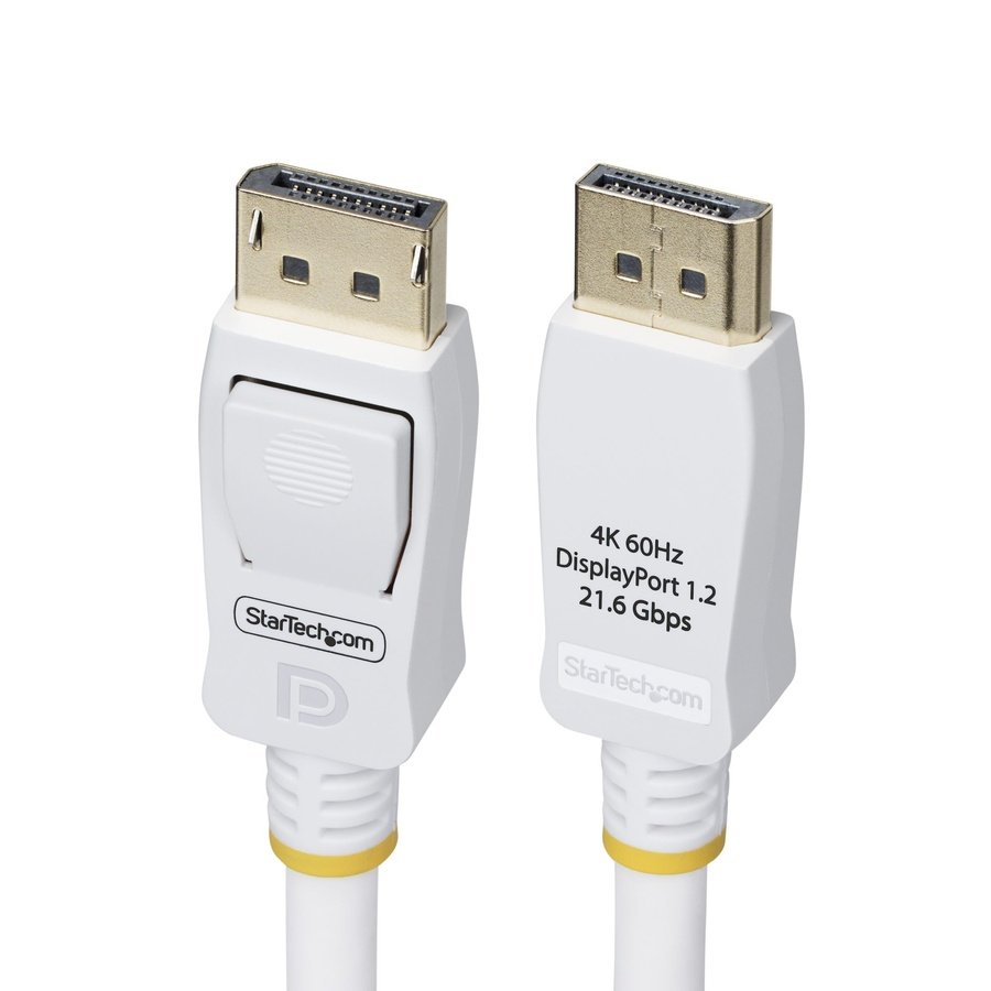DP12-CABLE-6FTW StarTech.com DP12-CABLE-6FTW DisplayPort cable 70.9" (1.8 m) White - Image 1