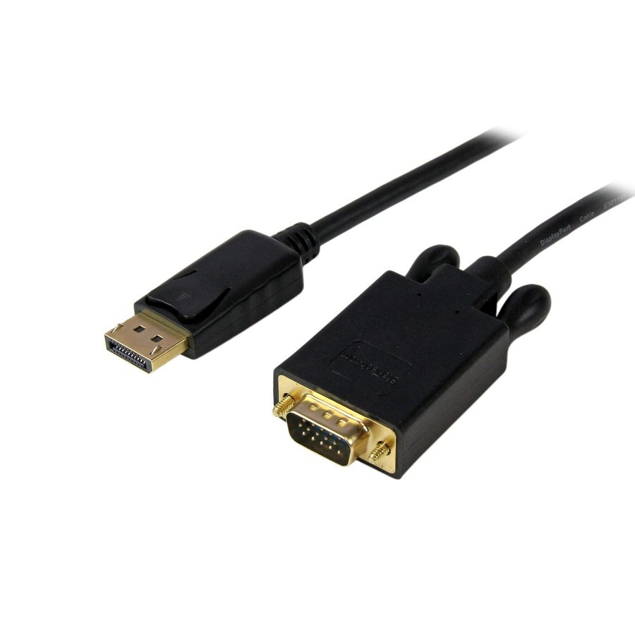 DP2VGAMM6B StarTech.com DP2VGAMM6B video cable adapter 70.9" (1.8 m) DisplayPort VGA (D-Sub) Black - Image 1