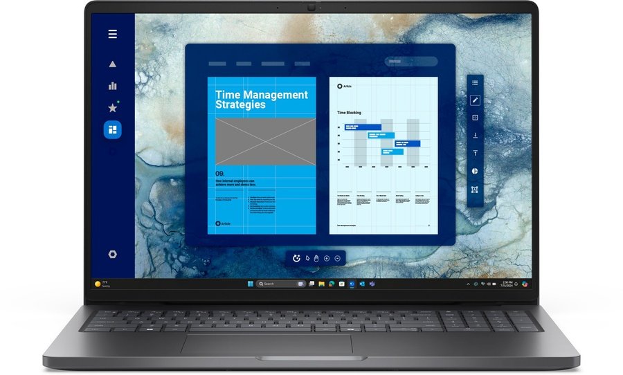 DYFPN DELL Pro 16 PC16250 Intel Core 5 120U Laptop 16" Full HD+ 16 GB DDR5-SDRAM 512 GB SSD Wi-Fi 6E (802.11ax) Windows 11 Pro US English Black - Image 1