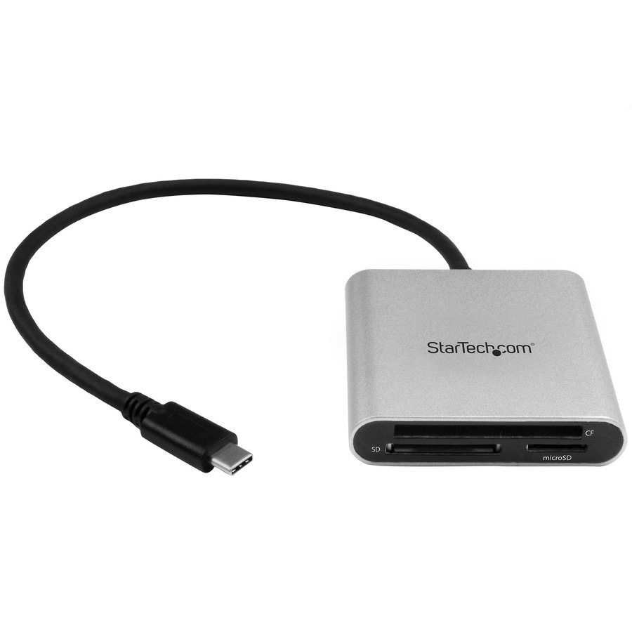 FCREADU3C StarTech.com FCREADU3C card reader USB 3.2 Gen 1 (3.1 Gen 1) Type-C Black, Silver - Image 1
