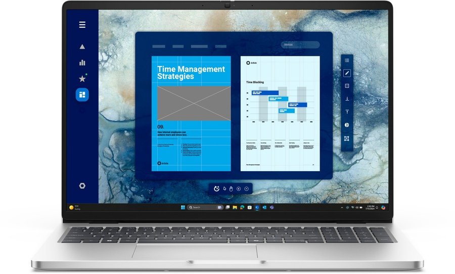 H60MC DELL Pro 16 PC16250 Intel Core Ultra 7 255U Laptop 16" Full HD+ 16 GB DDR5-SDRAM 512 GB SSD Wi-Fi 6E (802.11ax) Windows 11 Pro US English Platinum, Silver - Image 1