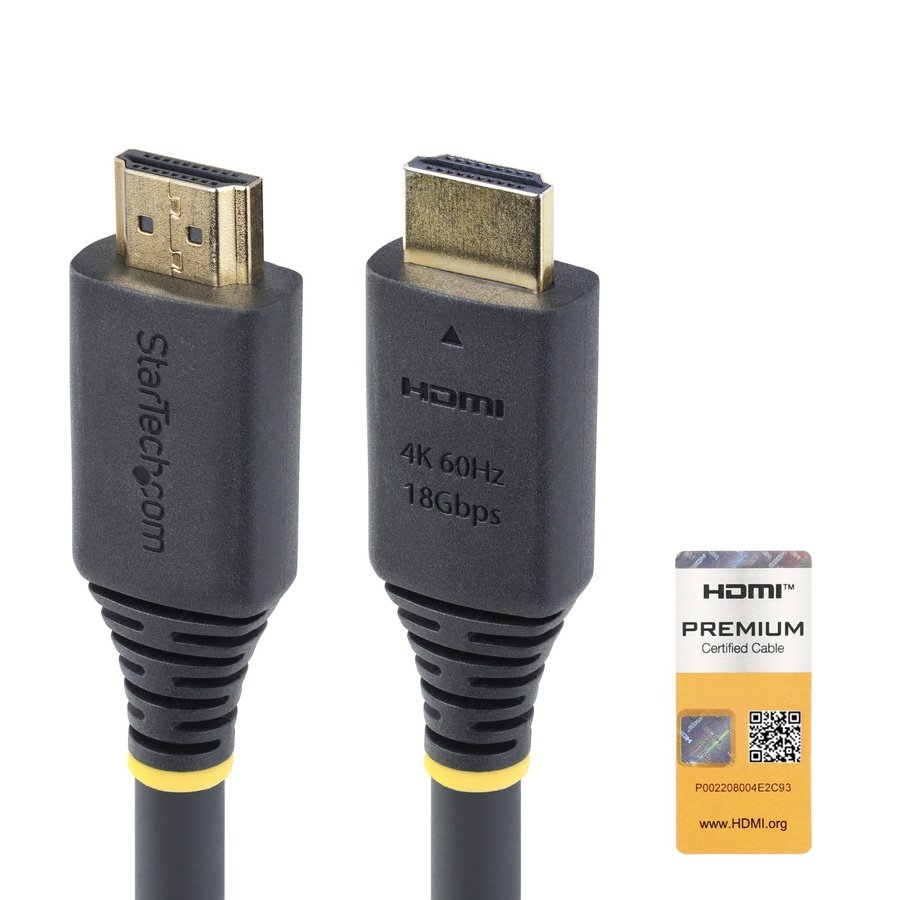 HDMI2-CABLE-4K60-20F StarTech.com HDMI2-CABLE-4K60-20F HDMI cable 236.2" (6 m) HDMI Type A (Standard) Black - Image 1