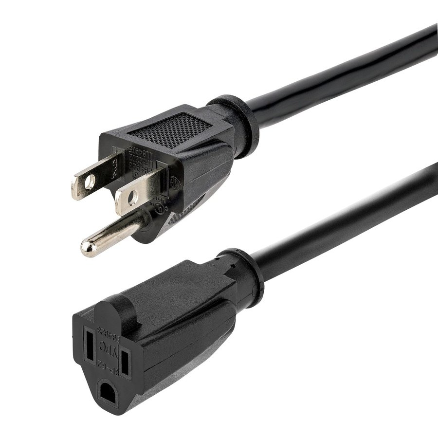 HX-15F-POWER-CORD StarTech.com HX-15F-POWER-CORD power cable Black 177.2" (4.5 m) NEMA 5-15R NEMA 5-15P - Image 1
