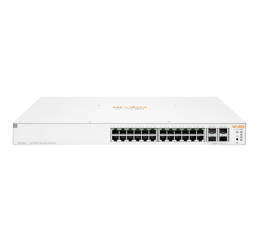JL684B#ABA HPE Aruba Networking Aruba Instant On 1930 24G Class4 PoE 4SFP/SFP+ 370W Managed L2+ Gigabit Ethernet (10/100/1000) Power over Ethernet (PoE) 1U White - Image 1