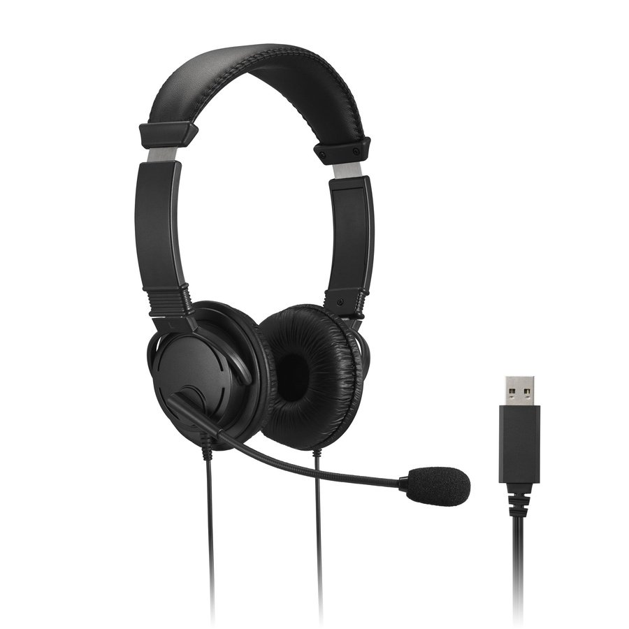 K33065WW Kensington K33065WW headphones/headset Wired Head-band Office/Call center USB Type-A Black - Image 1