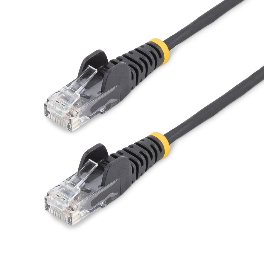 N6PAT1BKS StarTech.com N6PAT1BKS networking cable Black 11.8" (0.3 m) Cat6 U/UTP (UTP) - Image 1