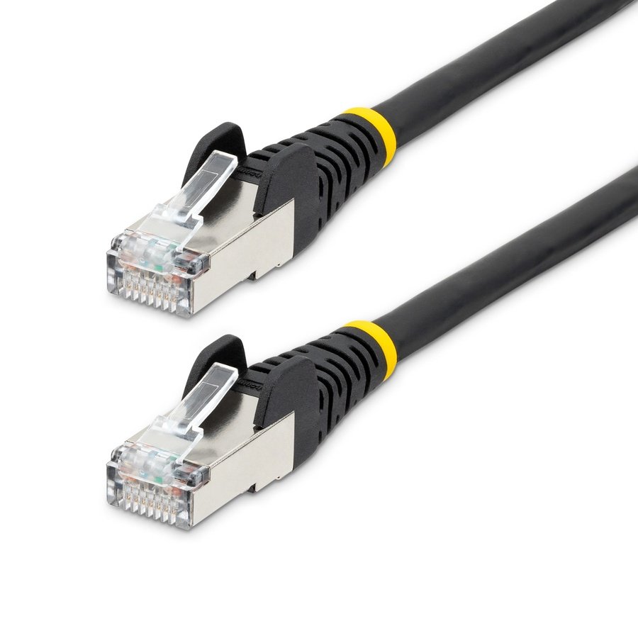 NLBK-12F-CAT6A-PATCH StarTech.com NLBK-12F-CAT6A-PATCH networking cable Black 141.7" (3.6 m) S/FTP (S-STP) - Image 1