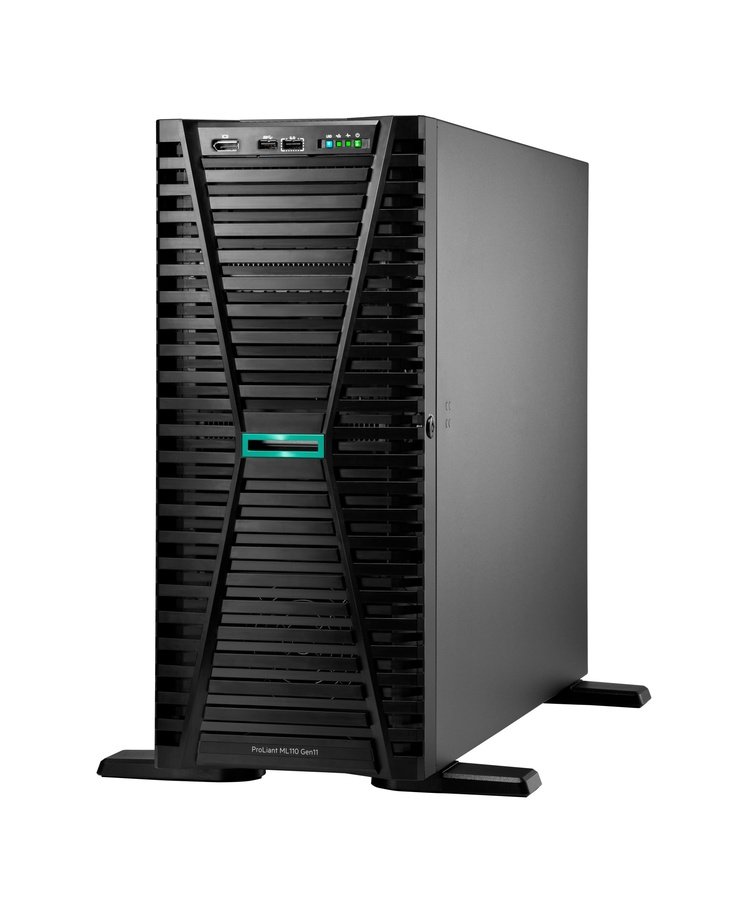 P69303-005 HPE ProLiant ML110 Gen11 4410Y 2.0GHz 12c 1P 1x32GB-R 8SFF MR408i-o 2x480GB SSD 2x800W PS NA Server - Image 1