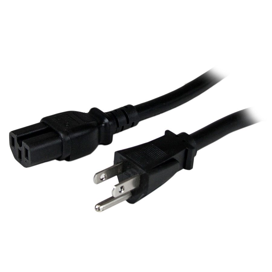 PXT515C158 StarTech.com PXT515C158 power cable Black 94.5" (2.4 m) NEMA 5-15P C15 coupler - Image 1
