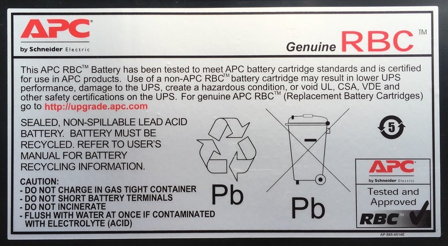 RBC48 APC RBC48 UPS battery Sealed Lead Acid (VRLA) 7 Ah - Image 1