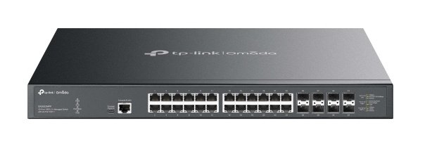 SX3832MPP TP-Link Omada SX3832MPP network switch Managed L2+ 10G Ethernet (100/1000/10000) Power over Ethernet (PoE) DIN rail Black - Image 1