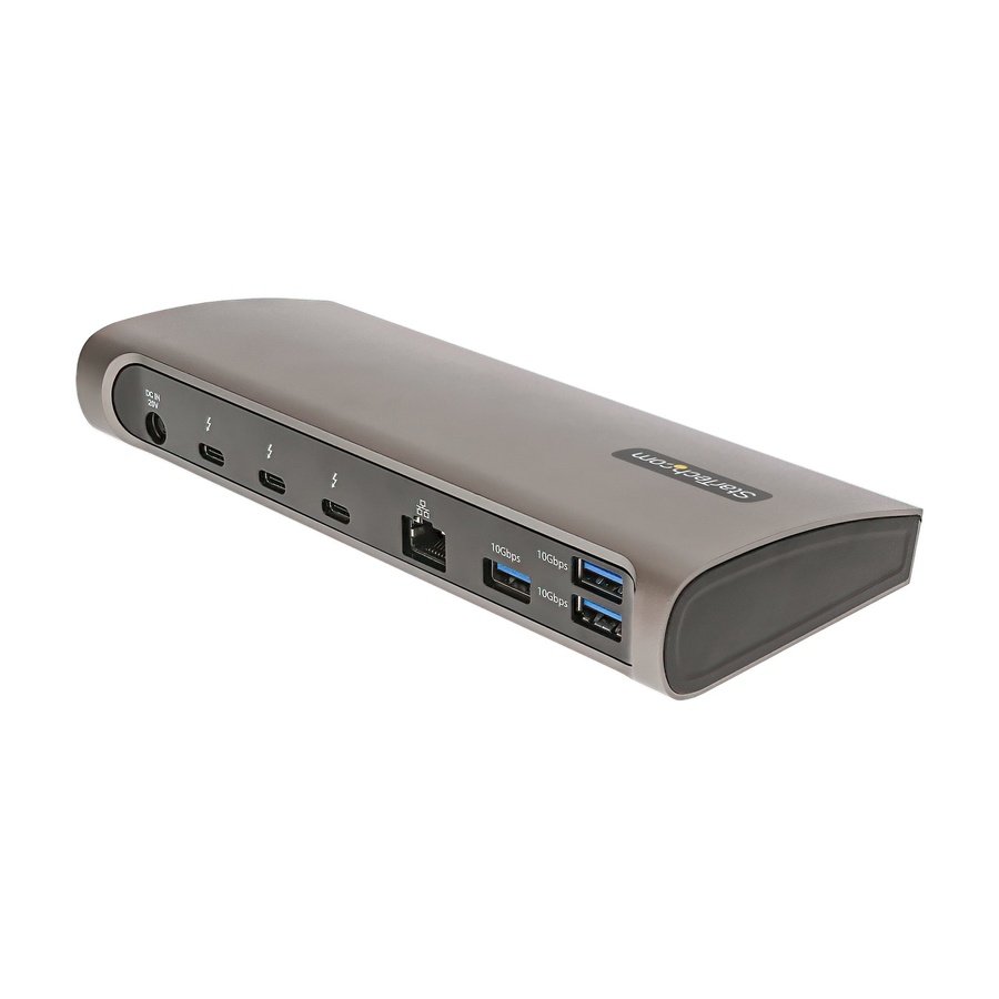TB4CDOCK StarTech.com TB4CDOCK laptop dock/port replicator Wired Thunderbolt 4 Black, Gray - Image 1