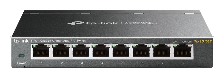TL-SG108E TP-Link TL-SG108E network switch Managed L2 Gigabit Ethernet (10/100/1000) Black - Image 1