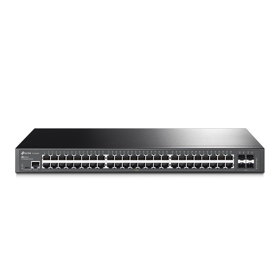 TL-SG3452 TP-Link JetStream TL-SG3452 network switch Managed L2 Gigabit Ethernet (10/100/1000) 1U Black - Image 1