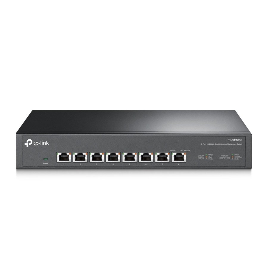 TL-SX1008 TP-Link TL-SX1008 network switch Unmanaged 10G Ethernet (100/1000/10000) 1U Black - Image 1