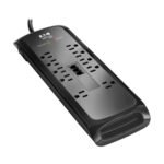 Tripp Lite TLP1008TEL surge protector Black 10 AC outlet(s) 120 V 94.5" (2.4 m)