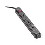 Tripp Lite TLP606USBB surge protector Black 6 AC outlet(s) 120 V 74.8" (1.9 m)