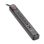 Tripp Lite TLP610BUAM surge protector Black 6 AC outlet(s) 110 - 125 V 120.1" (3.05 m)