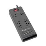Tripp Lite TLP664USBB surge protector Black 6 AC outlet(s) 120 V 72" (1.83 m)
