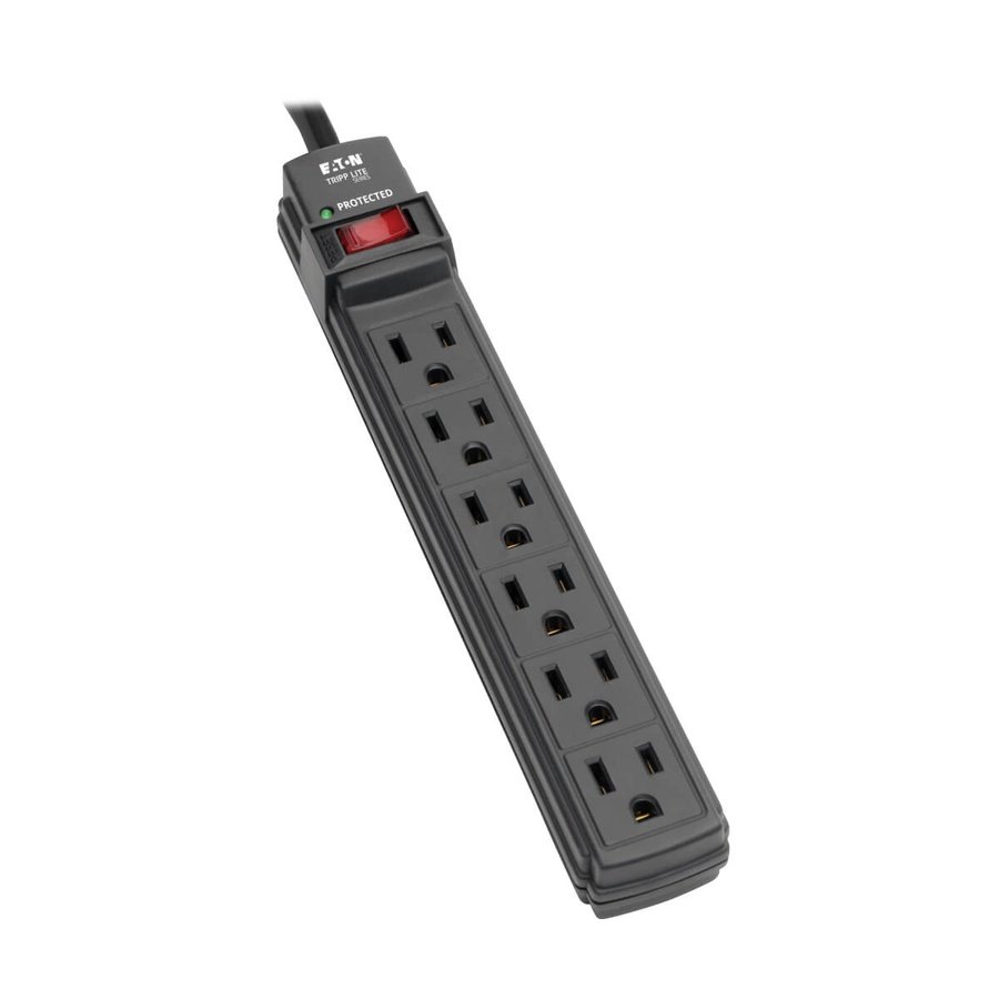 TLP6B Tripp Lite TLP6B surge protector Black 6 AC outlet(s) 120 V 72" (1.83 m) - Image 1