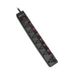 Tripp Lite TLP76MSGB surge protector Black 7 AC outlet(s) 110 - 125 V 72" (1.83 m)
