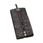 Tripp Lite TLP810NET surge protector Black 8 AC outlet(s) 120 V 118.1" (3 m)