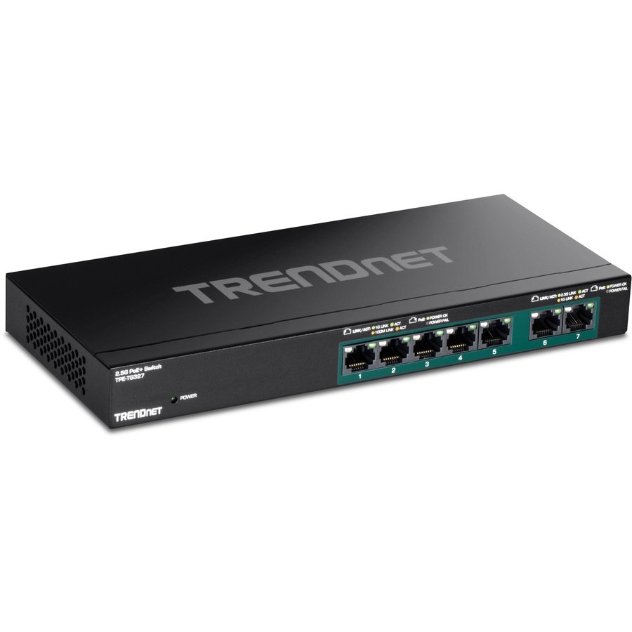 TPE-TG327 Trendnet TPE-TG327 network switch Unmanaged Gigabit Ethernet (10/100/1000) Power over Ethernet (PoE) Black - Image 1