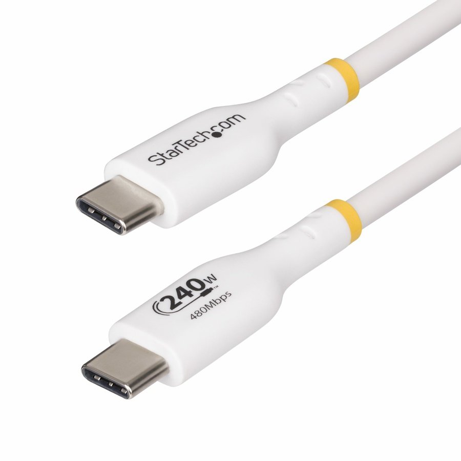 USB2EPR13FW StarTech.com USB2EPR13FW USB cable USB 2.0 157.5" (4 m) USB C White - Image 1